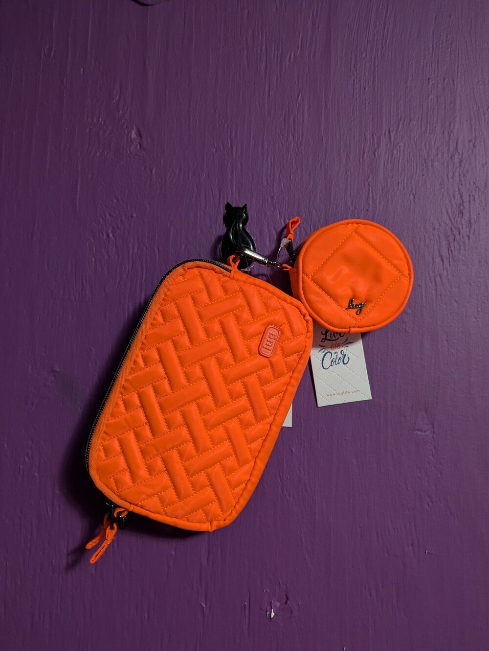 NWT Lug Coral Coupe XL Convertible Crossbody Bag With Circle Coin Pouch - Picture 4 of 12